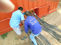 供熱管道電預(yù)熱施工現(xiàn)場(chǎng)